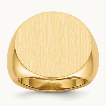 Open Back Mens Signet Ring — photo set