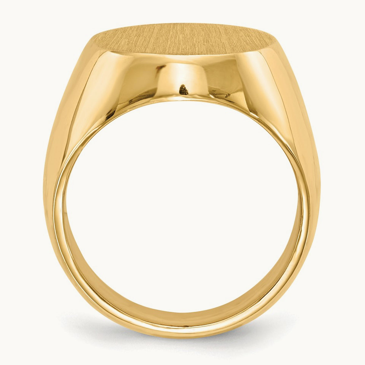 16.0x18. Closed Back Mens Signet Ring, 5mm, 14K