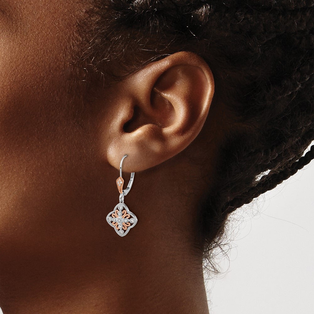 w/ Diamond Leverback Earrings — photo set