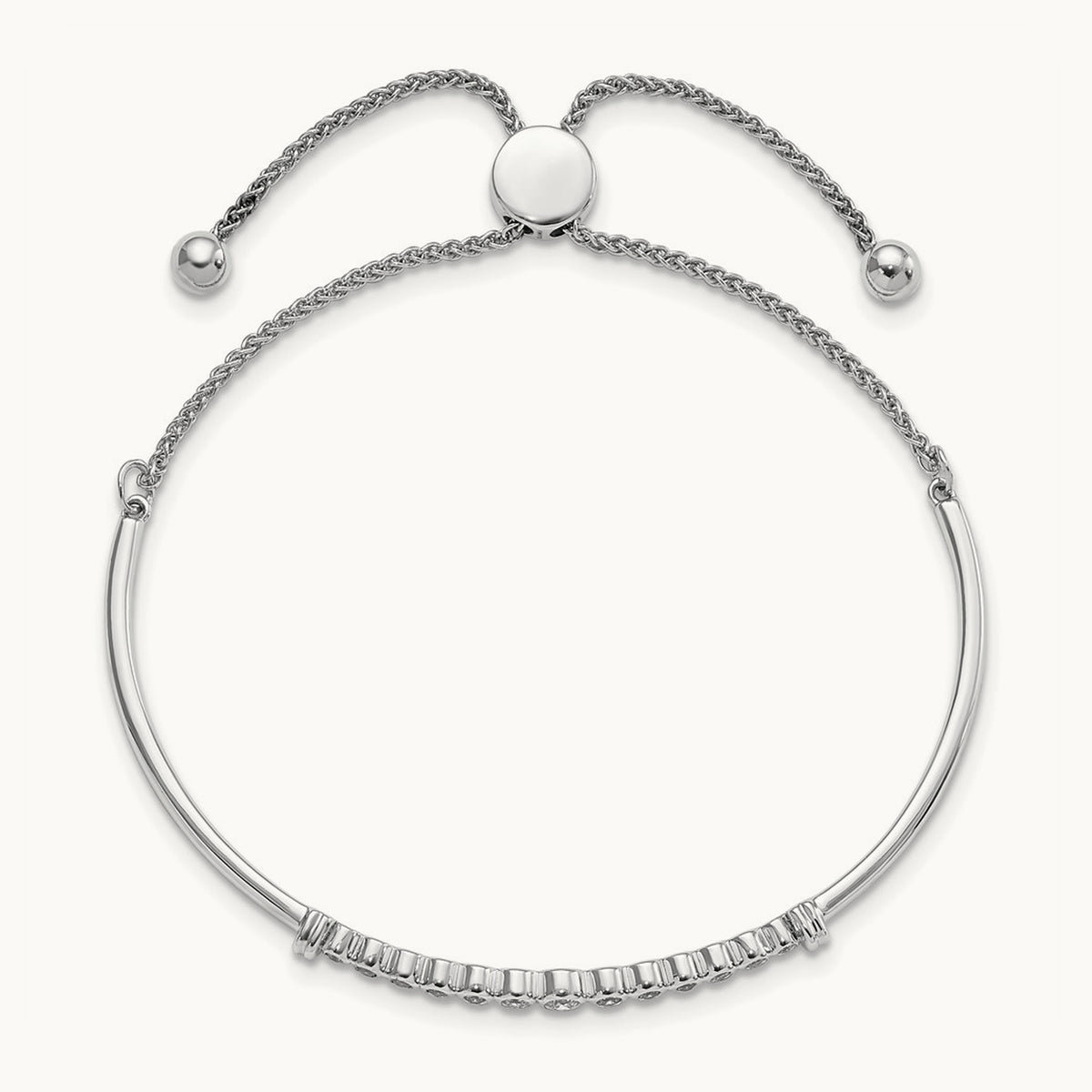 Adjustable Bolo Bracelet, 0.20 ct tw Lab-Grown Diamond