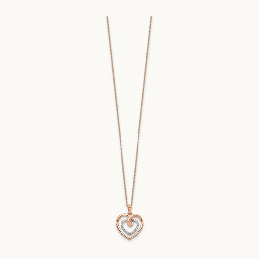 Heart Necklace, 0.10 ct tw Lab-Grown Diamond