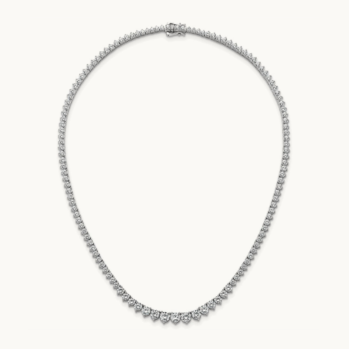 Graduated Tennis Necklace, 15.00 ct tw Lab-Grown Diamond