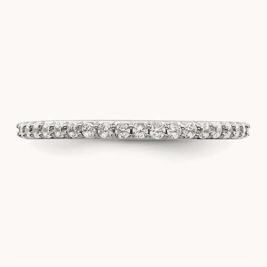 Diamond Wedding Band, 14K White Gold