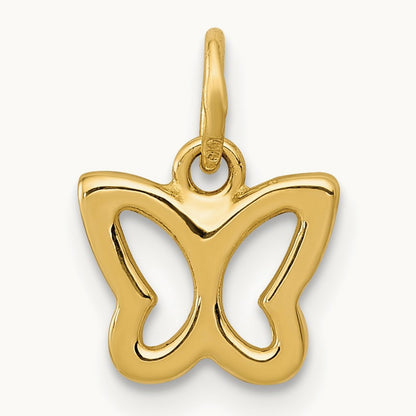 Polished Butterfly Pendant, 14K