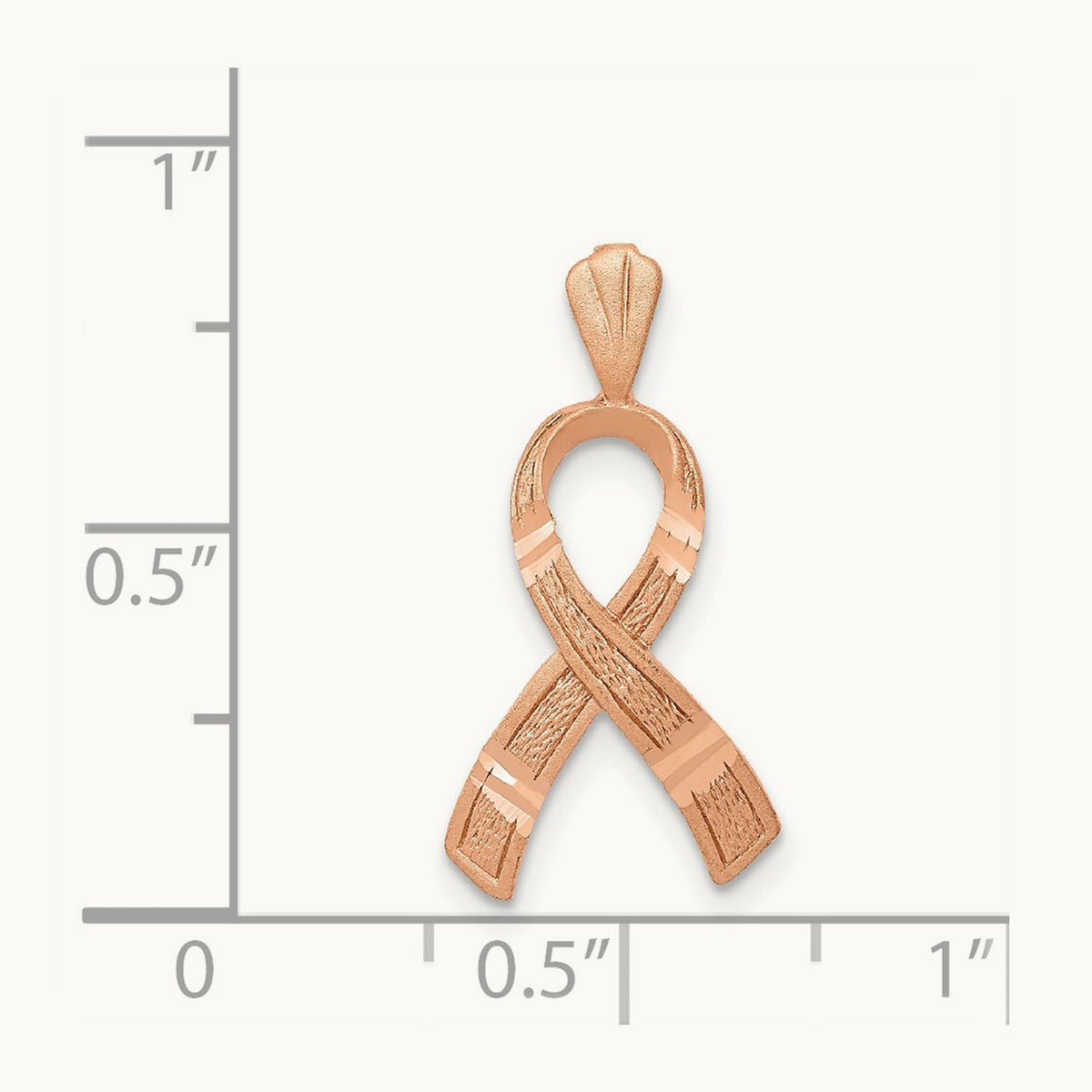 Diamond-cut Awareness Pendant — 14K Rose Gold