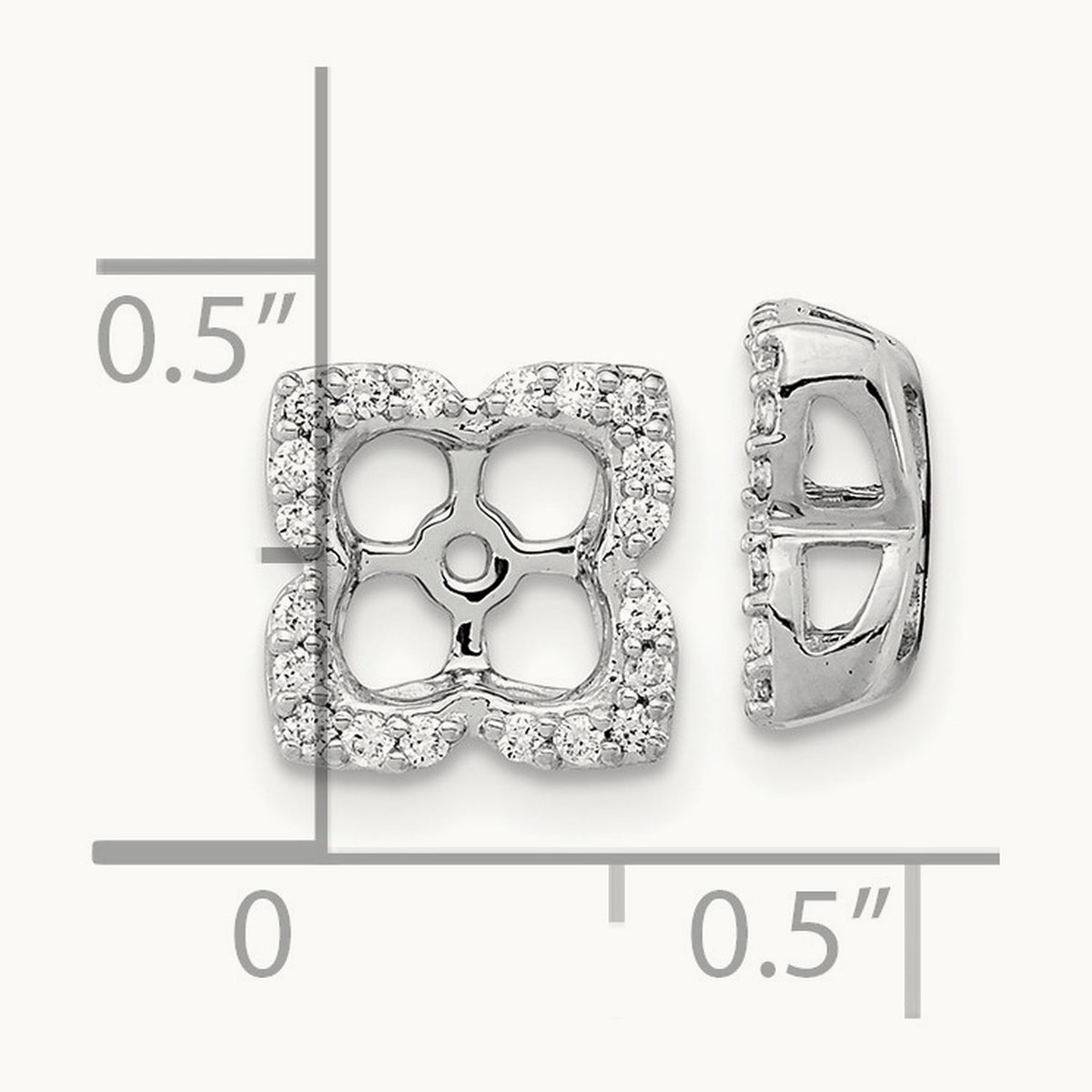 Diamond Earring Jackets — 8mm