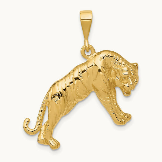 Tiger Charm, 14K