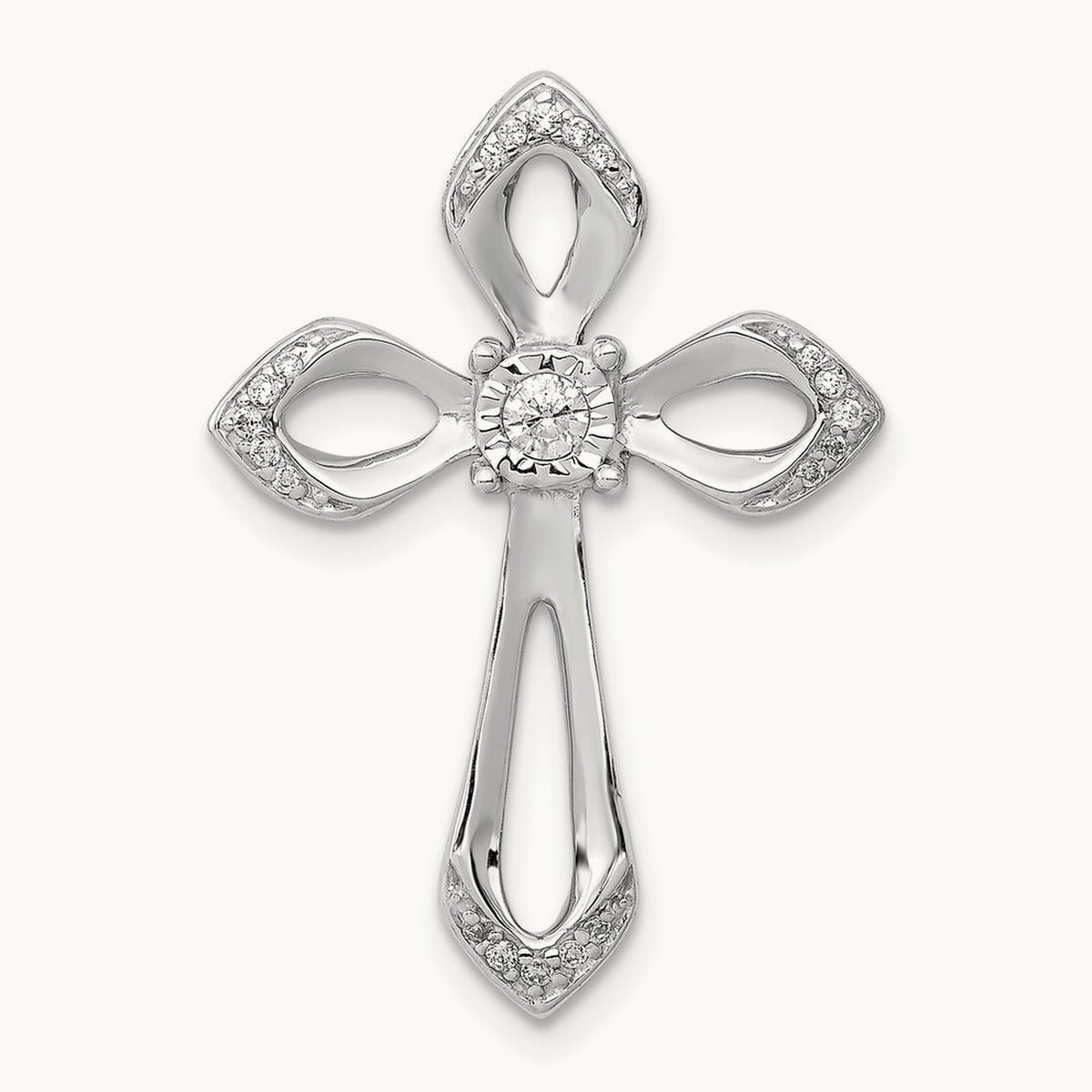 1/8ct. Diamond Cross Chain Slide — photo set