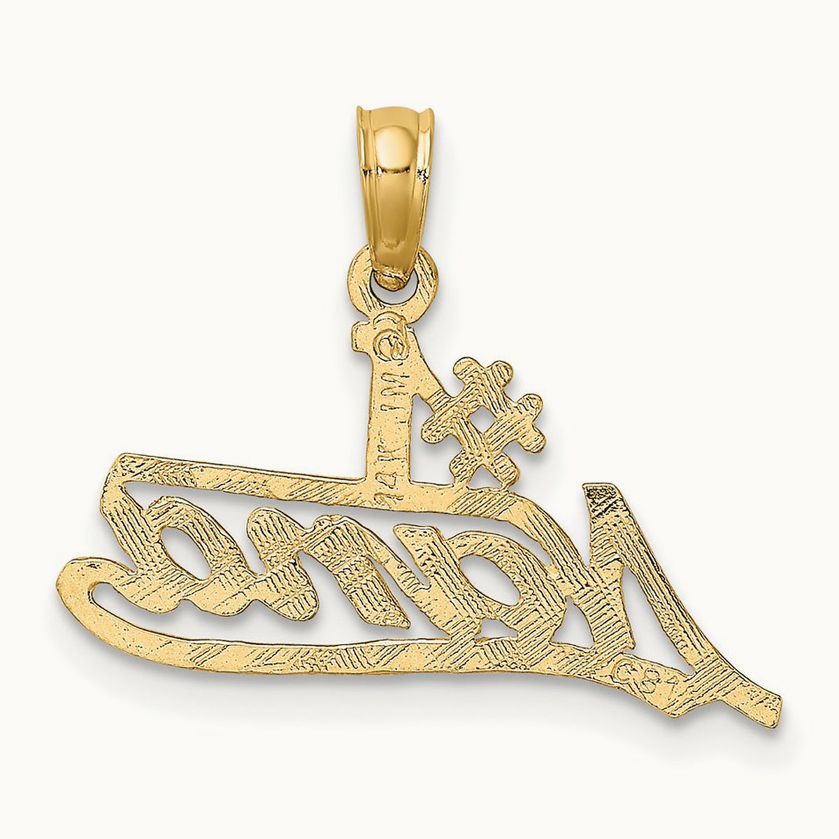 #1 NANA Script Charm, 14K