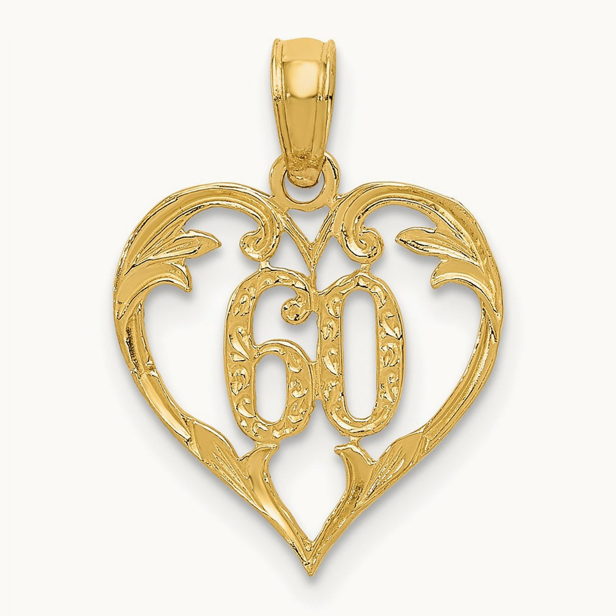 60 Heart Pendant, 14K