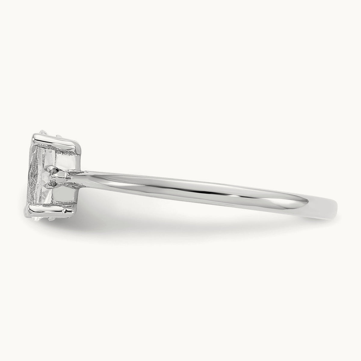 Diamond & Topaz Birthstone Ring — 14K White Gold, 6