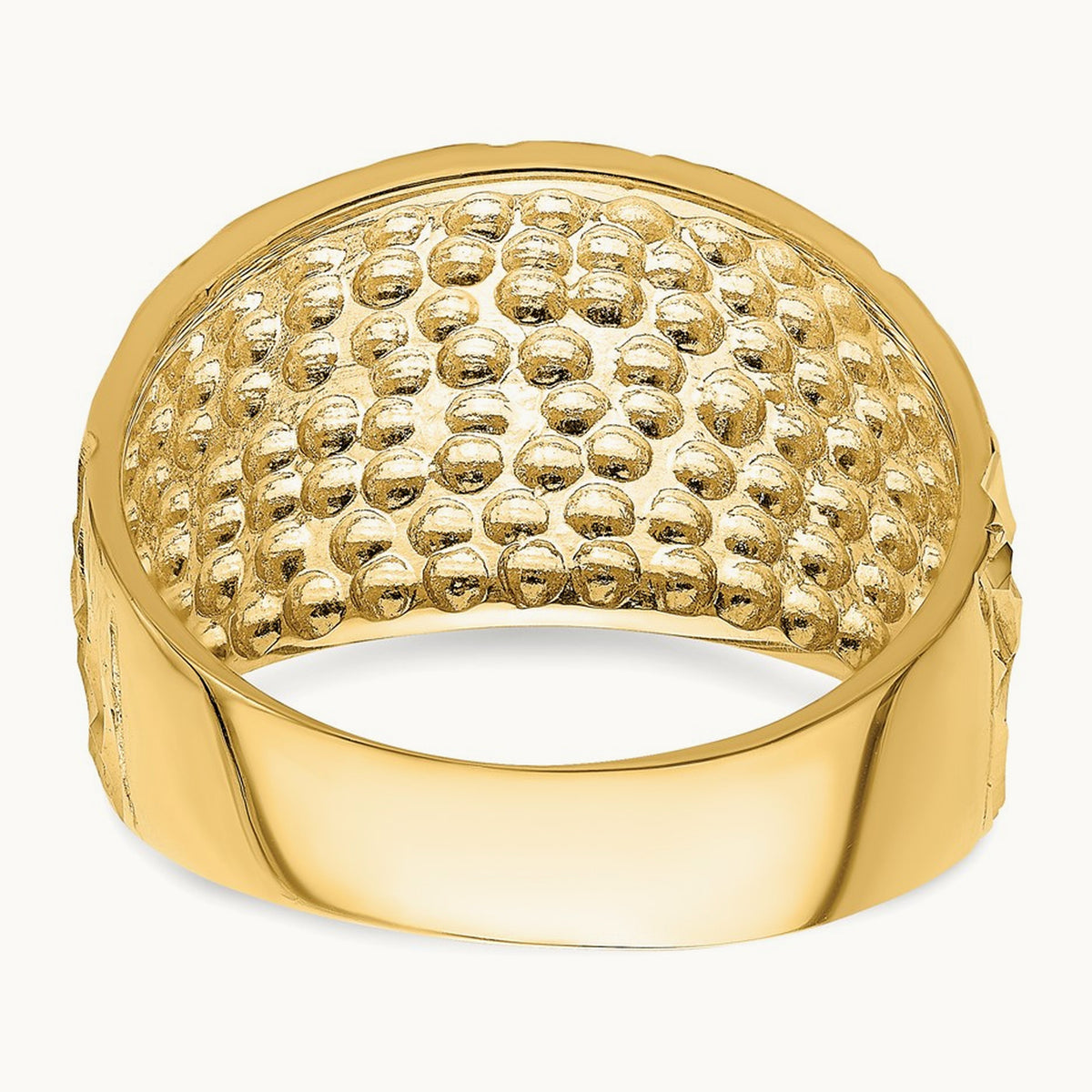 D/C Arrow Slash Dome Ring, 14K