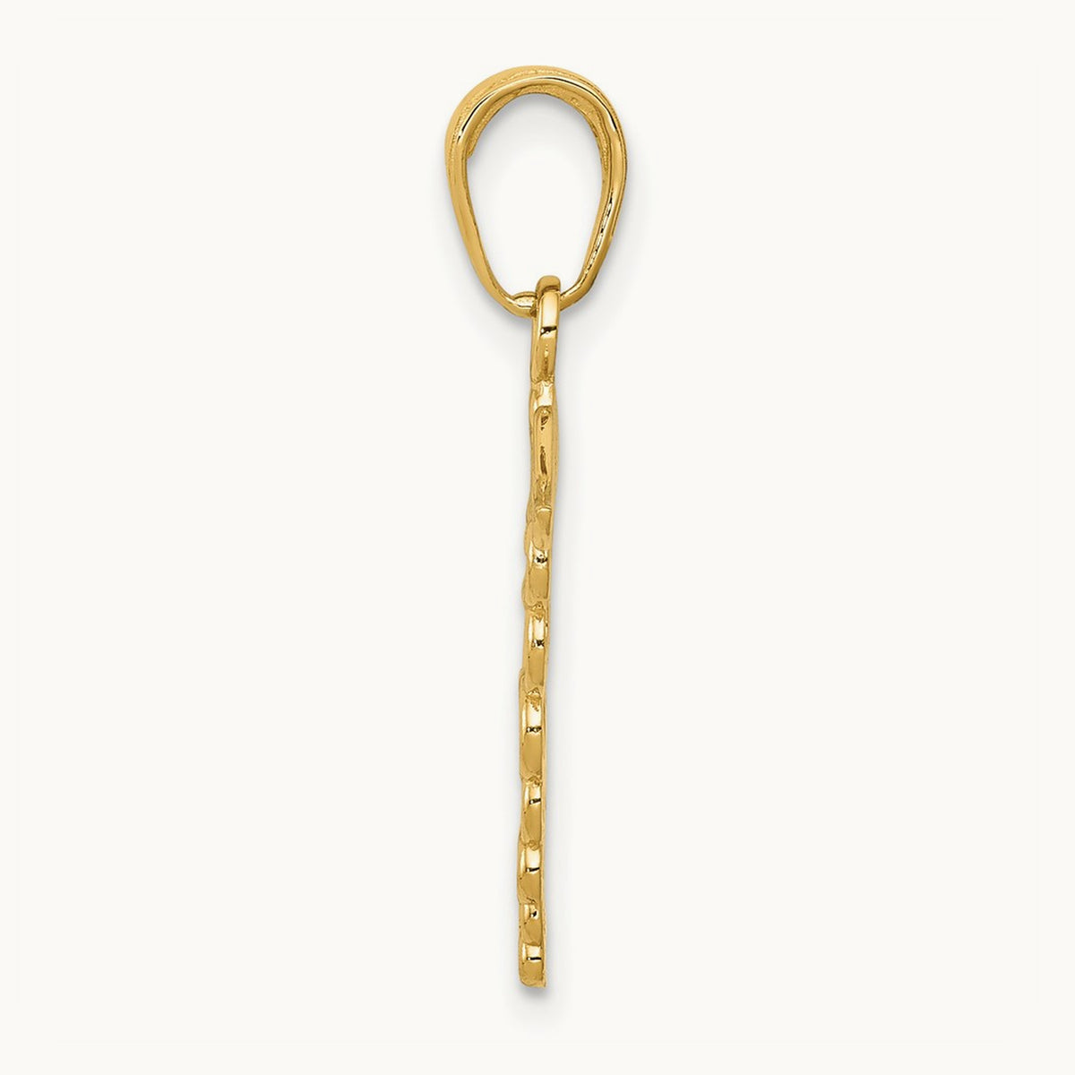 Caduceus Charm — 14K Yellow Gold