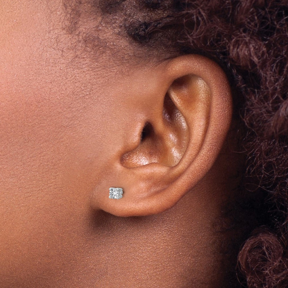 Round Heavyweight Stud Earrings, 0.10-7.00 ct tw Lab-Grown Diamond — 1/4 ct, 14K White Gold
