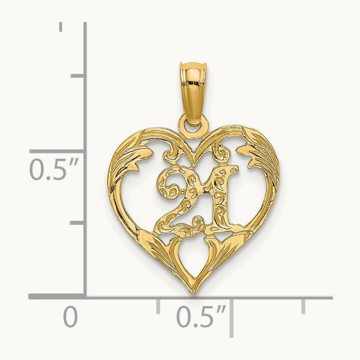 21 In Heart Charm — photo set