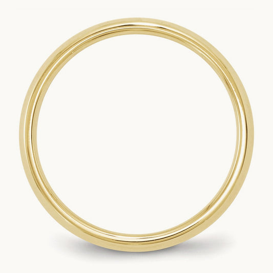 Knife Edge Comfort Fit Band, 2.5mm, 10K Yellow Gold