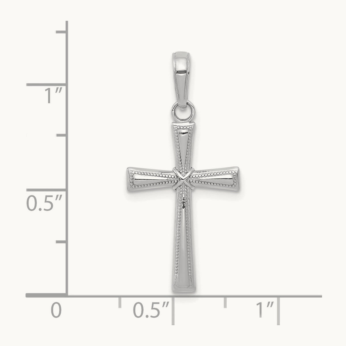 Diamond-cut X Cross Pendant — 14K White Gold