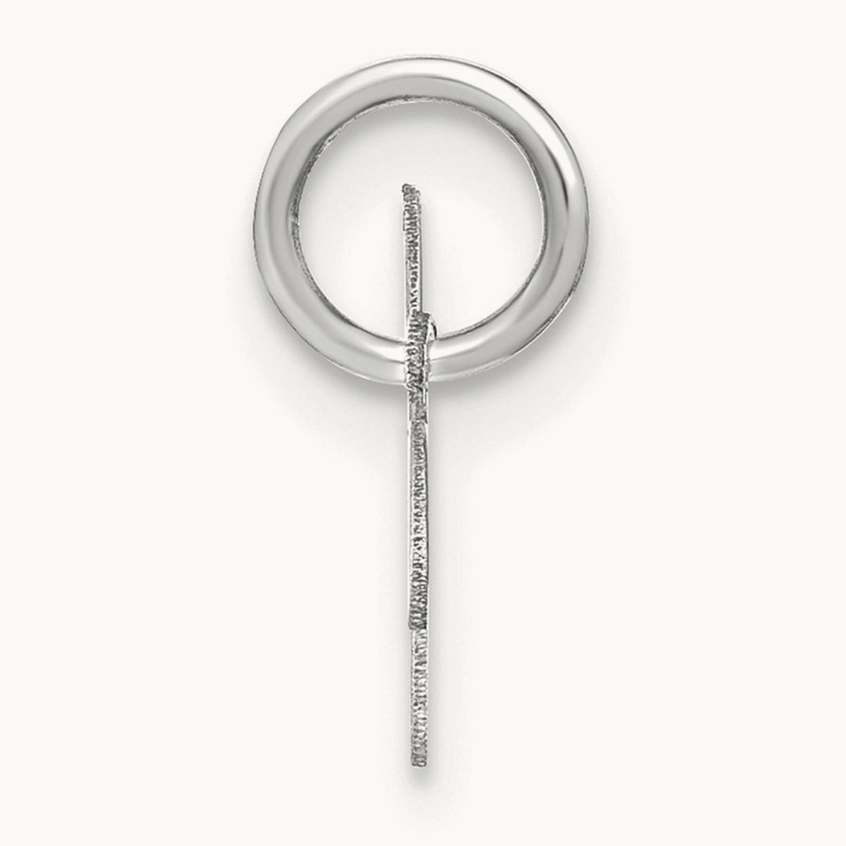 Upper case Initial Charm — 14K White Gold, W