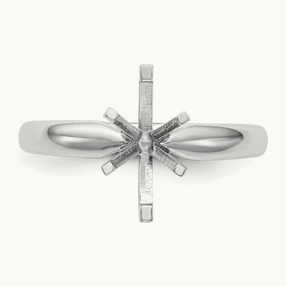 1ct. Tulip-Head Comfort-Fit Marquise Solitaire Mounting, 14K White Gold