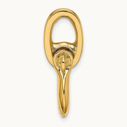 3-D Medium Shackle Charm, 14K