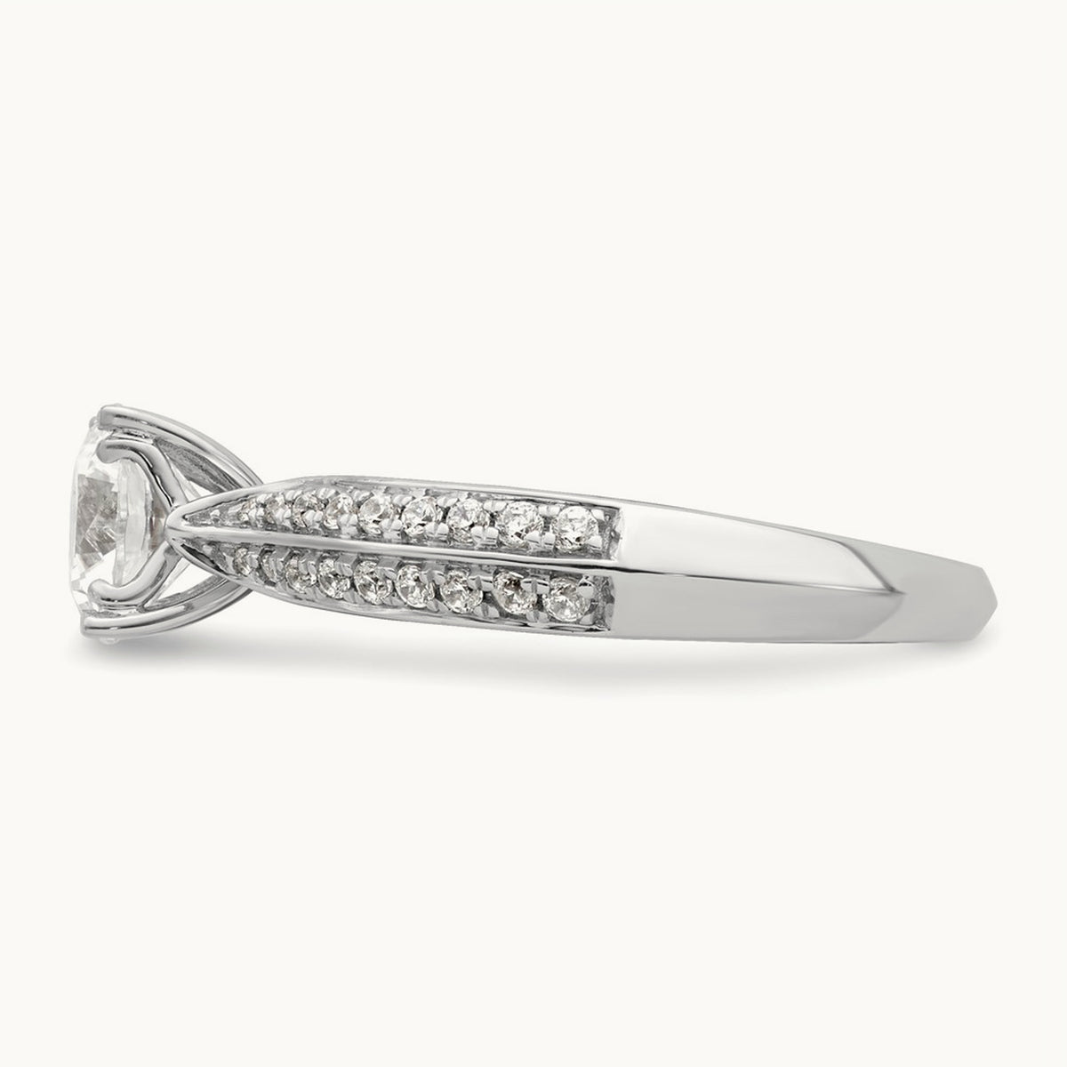 Round Semi-Mount Engagement Ring — 1 ct, 7