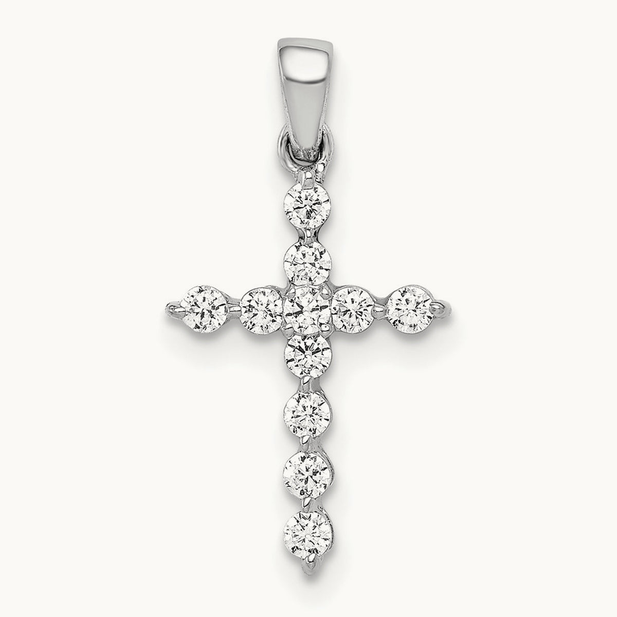 Cross Pendant, 0.25-0.50 ct tw Lab-Grown Diamond