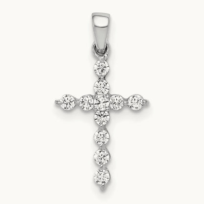 Cross Pendant, 0.25-0.50 ct tw Lab-Grown Diamond