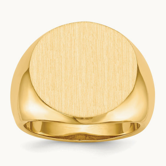 Open Back Mens Signet Ring — photo set