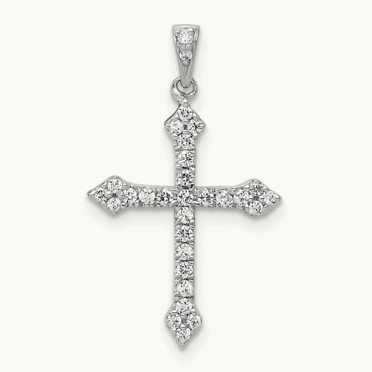 Cross Pendant, 0.20 ct tw Lab-Grown Diamond