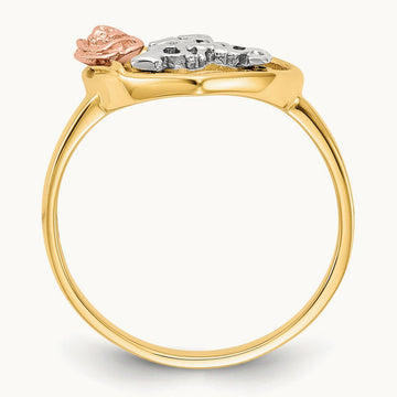 Tri-Color 15 Anos Ring, 14K
