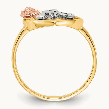 Tri-Color 15 Anos Ring, 14K