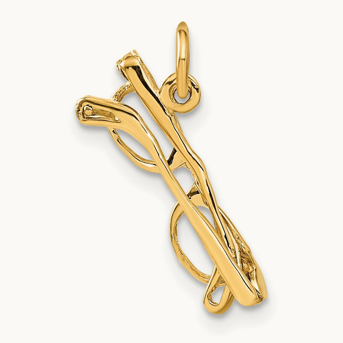 Moveable Glasses Charm, 14K