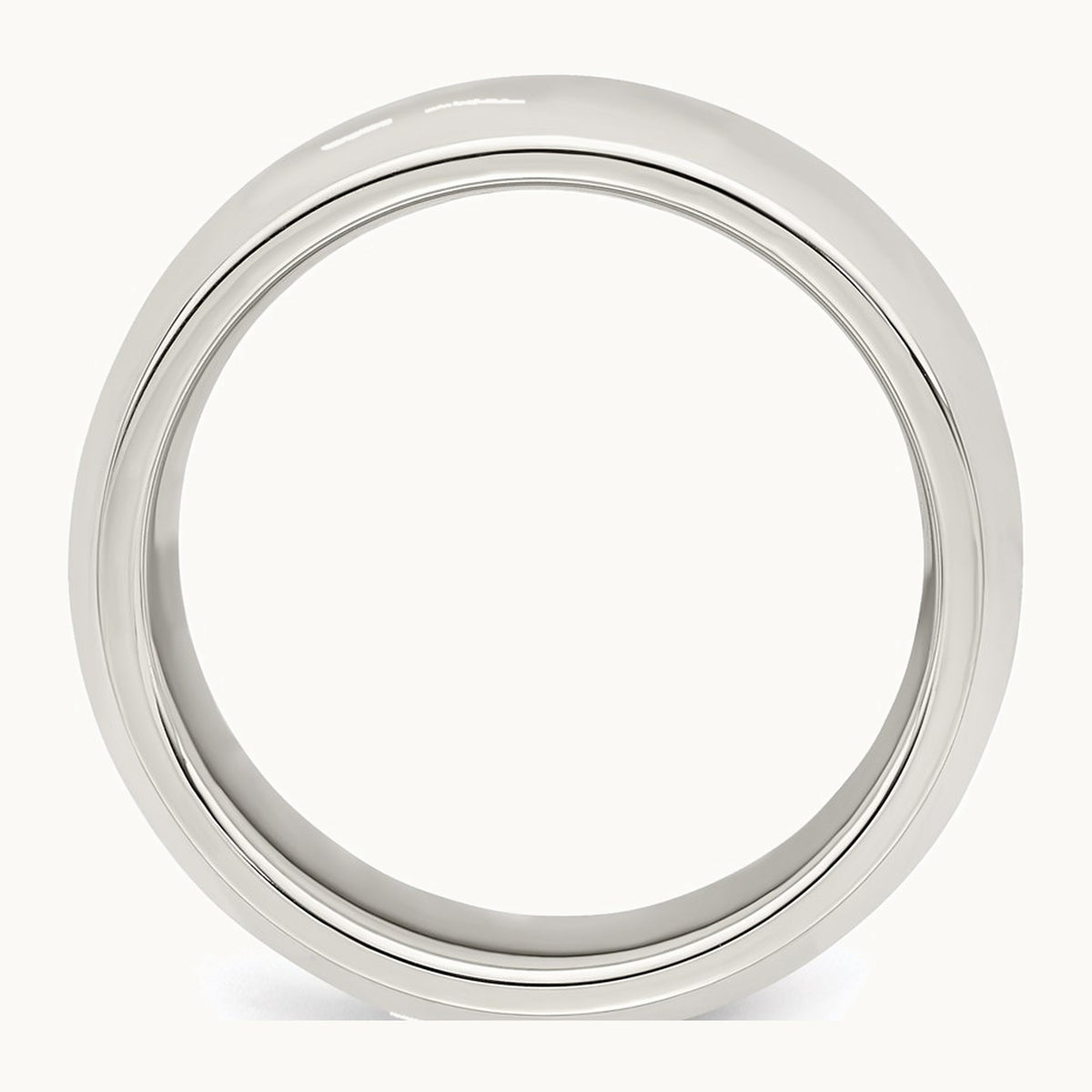 Sterling Silver 7mm Beveled Edge Band