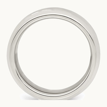 Sterling Silver 7mm Beveled Edge Band