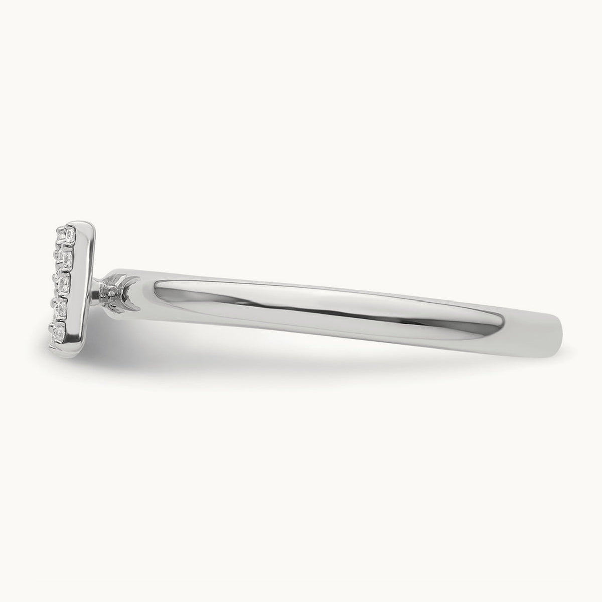 Stackable Diamond Ring — 14K White Gold, N