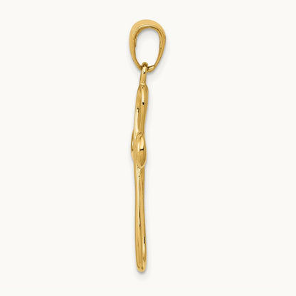 Polished Cross Pendant — 14K Yellow Gold