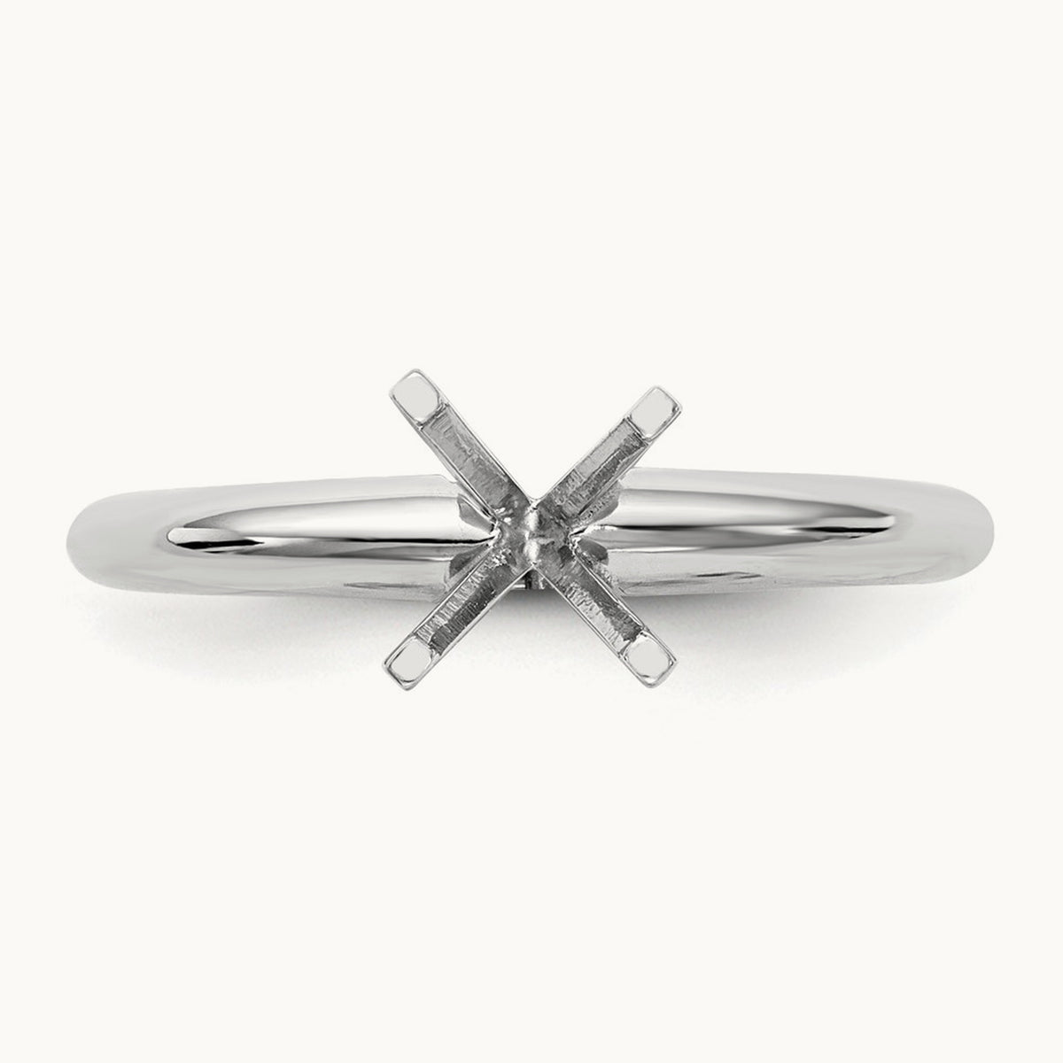 1ct. Heavy-Weight 4-Prong Solitaire Ring Mounting, Platinum