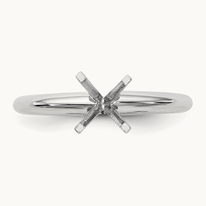 1ct. Heavy-Weight 4-Prong Solitaire Ring Mounting, Platinum