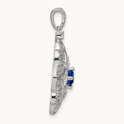 Sapphire and Diamond Pendant — photo set