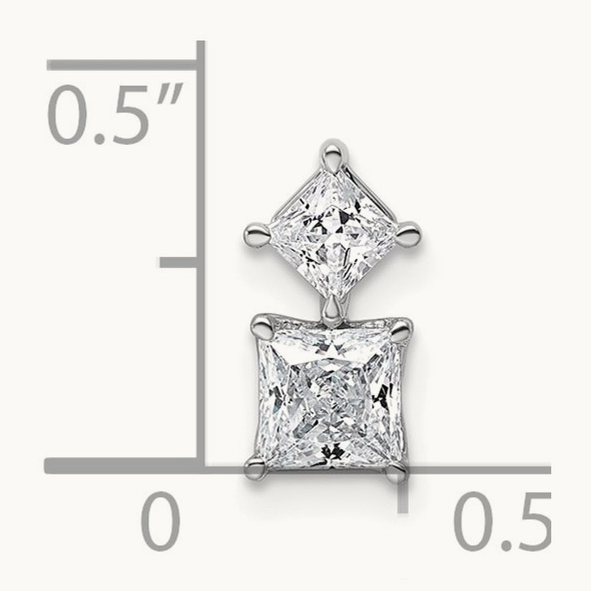 Princess Pendant, 0.75 ct tw Lab-Grown Diamond