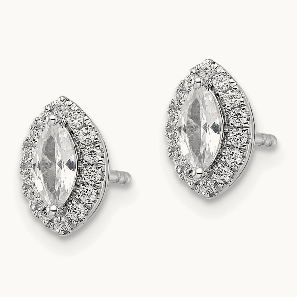 Sapphire April Birthstone Earrings, 0.20 ct tw Lab-Grown Diamond