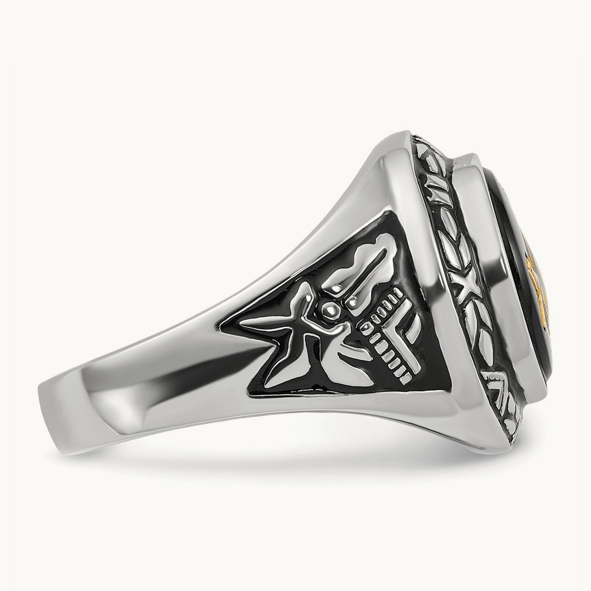 Men's Polished — 14K White Gold, 10