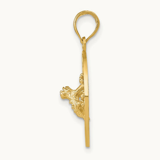 PUERTO RICO with Frog Pendant, 14K