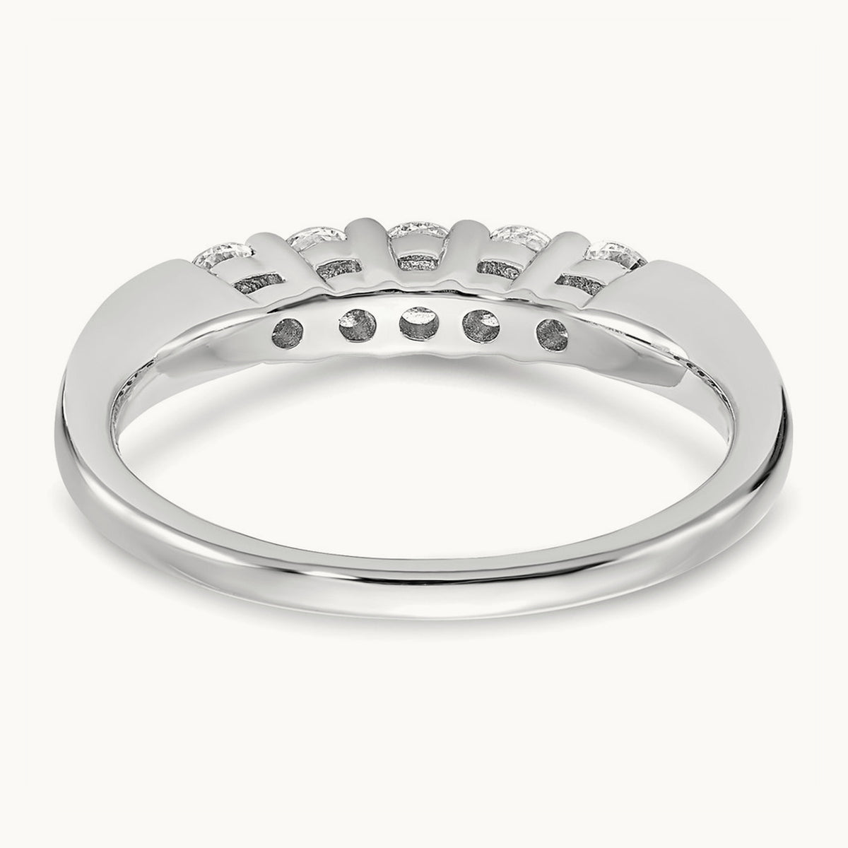 5-Stone Diamond Band, 14K White Gold