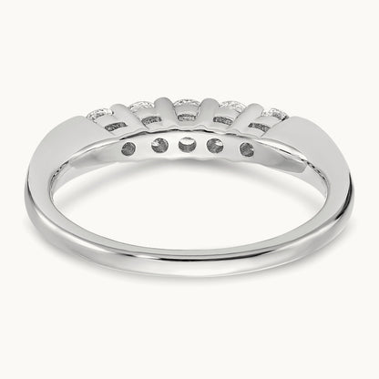 5-Stone Diamond Band, 14K White Gold