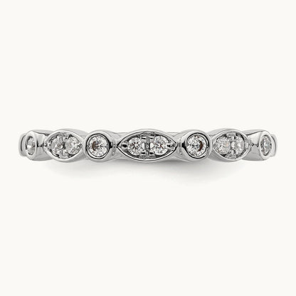 Diamond Wedding Band, 14K White Gold