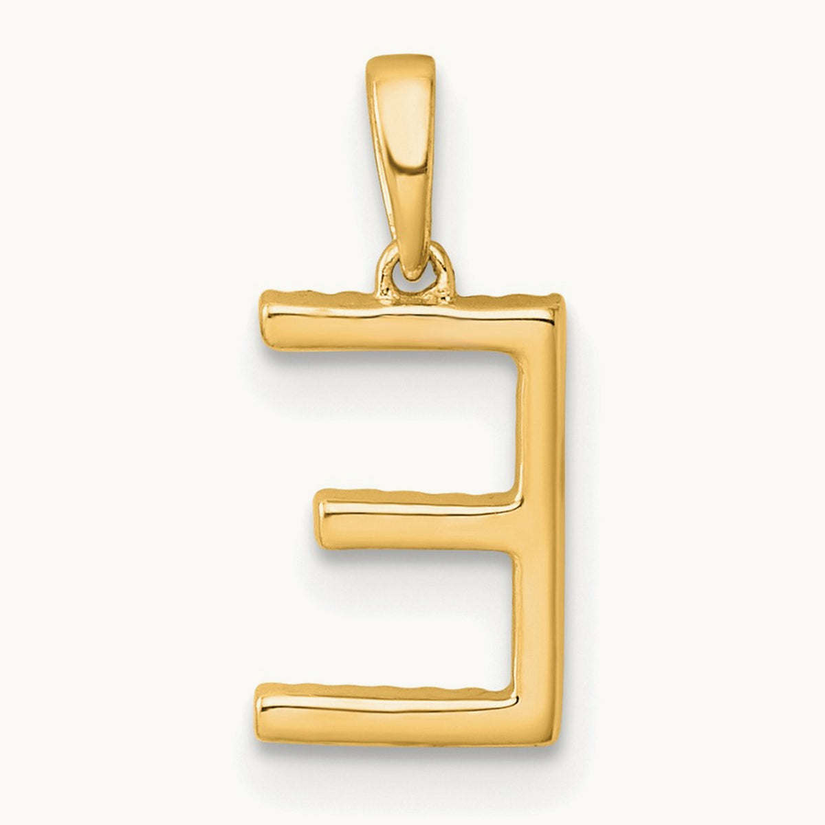 Diamond Letter E Initial Pendant, 14K