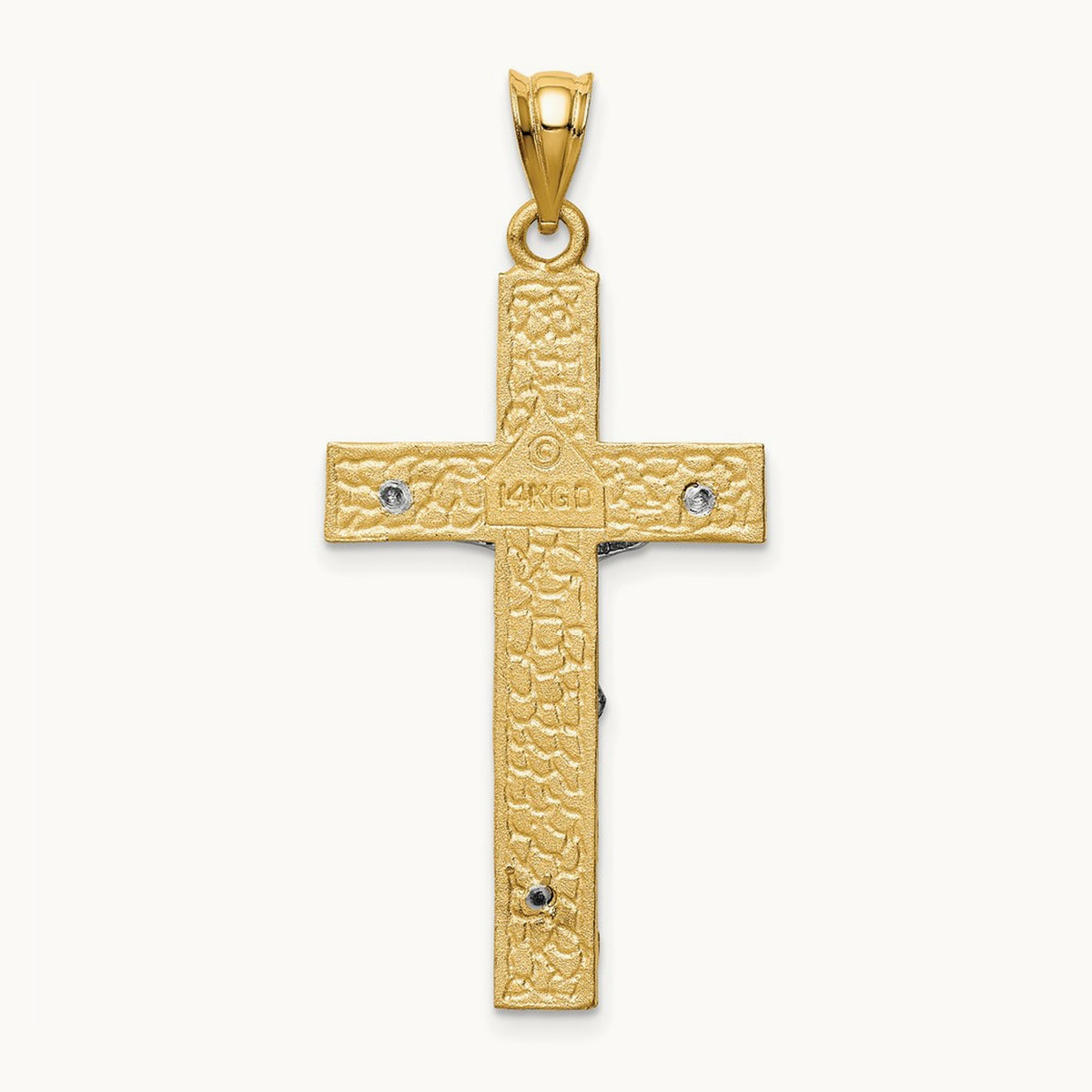 INRI Crucifix Pendant, 14K Two-tone