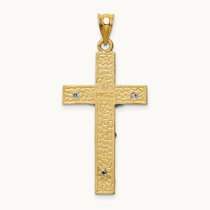 INRI Crucifix Pendant, 14K Two-tone