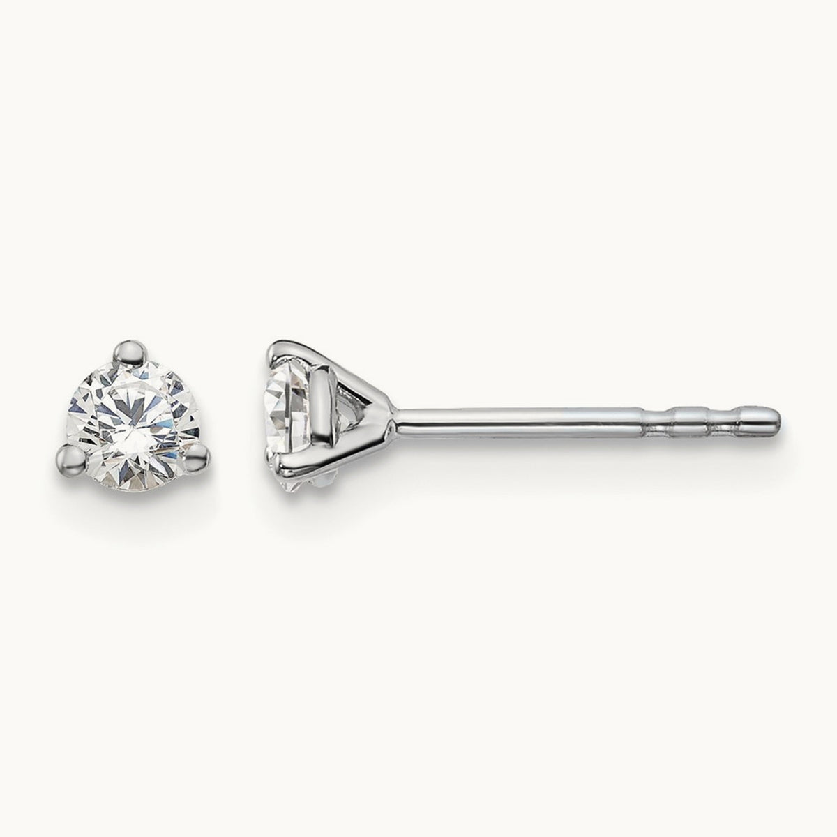 Round Stud Earrings, 0.10-6.00 ct tw Lab-Grown Diamond — 1/4 ct, Platinum